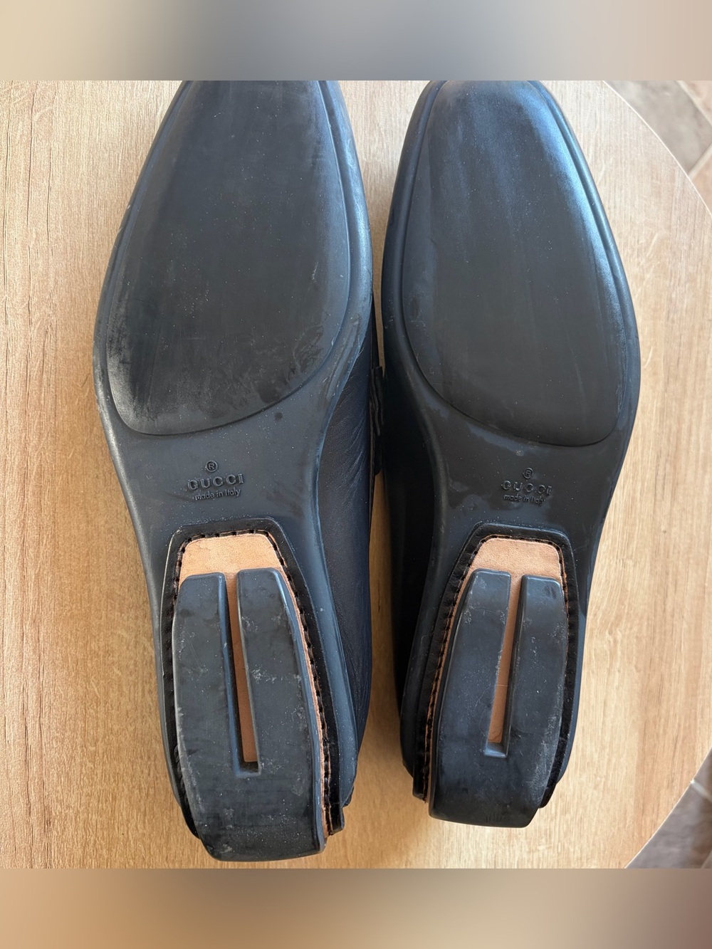 GUCCI Men’s Black Leather Horsebit Driving Loafers Size 11B - Picture 4 of 9